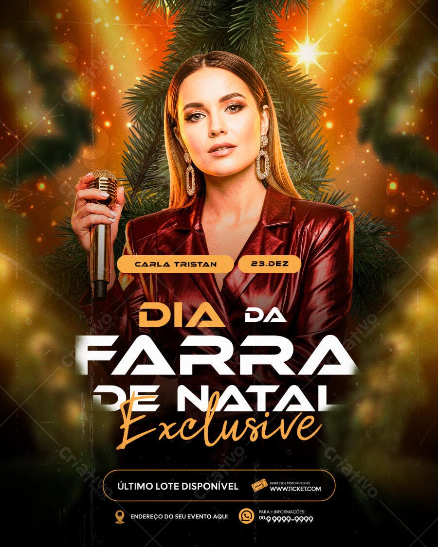 Flyer Dia da Farra de Natal Exclusive PSD Editável