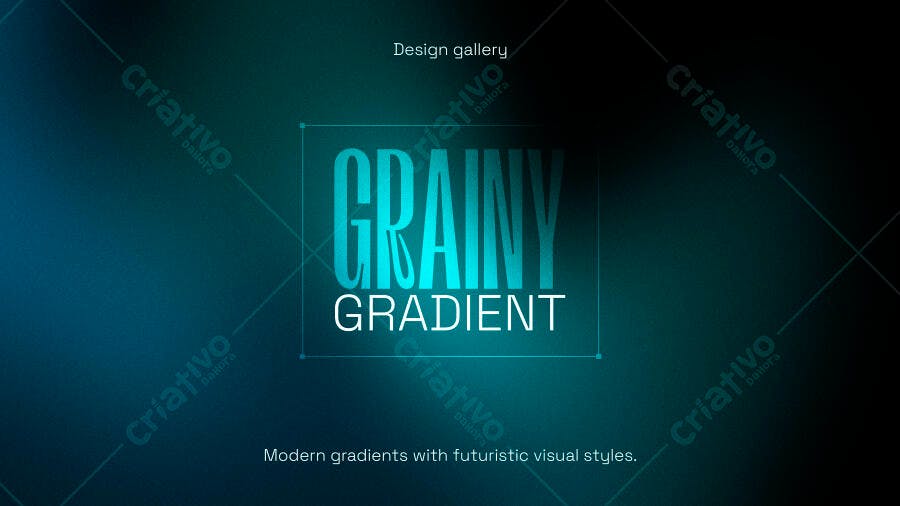 Arte Digital para Galeria Design Gradiente Granulado PSD Editável