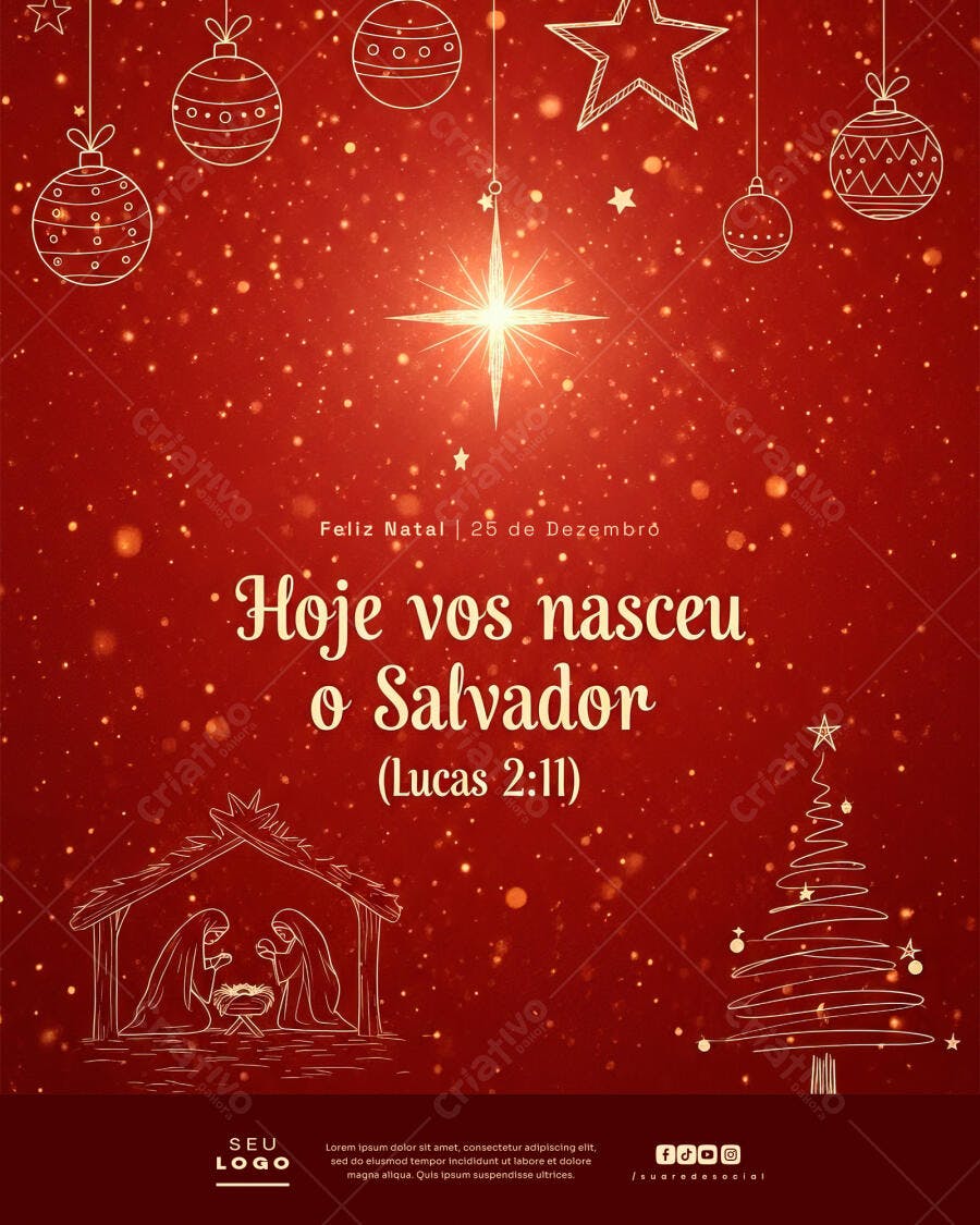 Flyer Natal Lucas 2 11 O Salvador PSD Editável