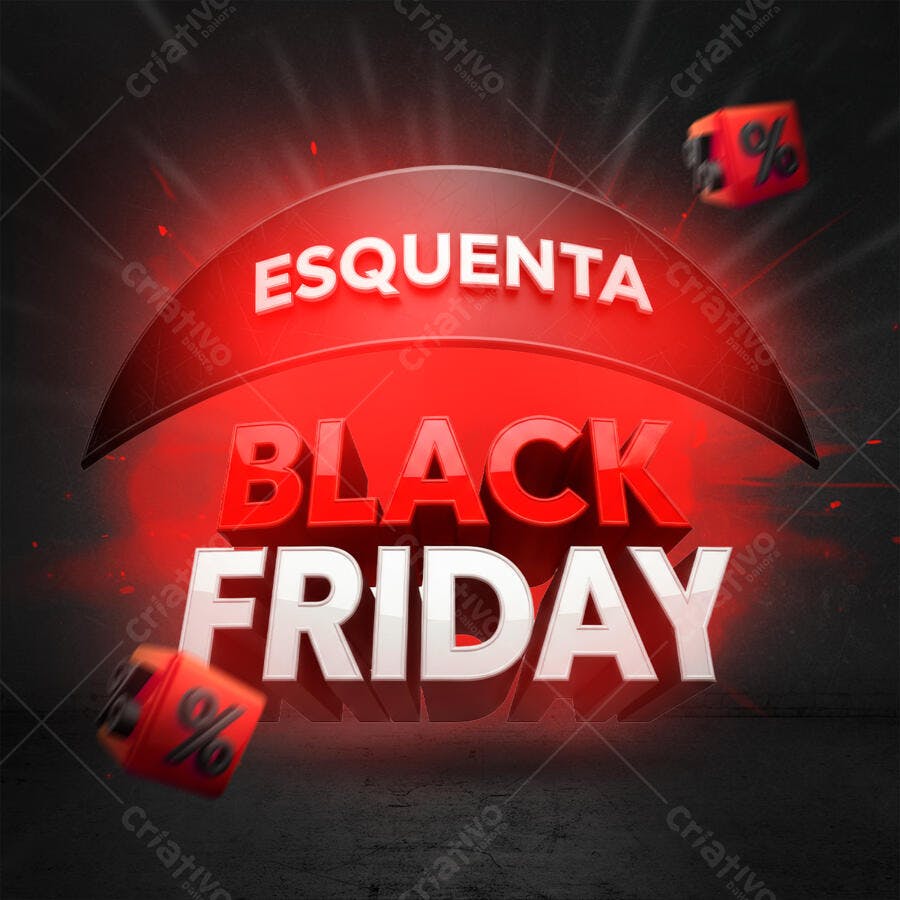 Flyer Esquentando Black Friday PSD Editável