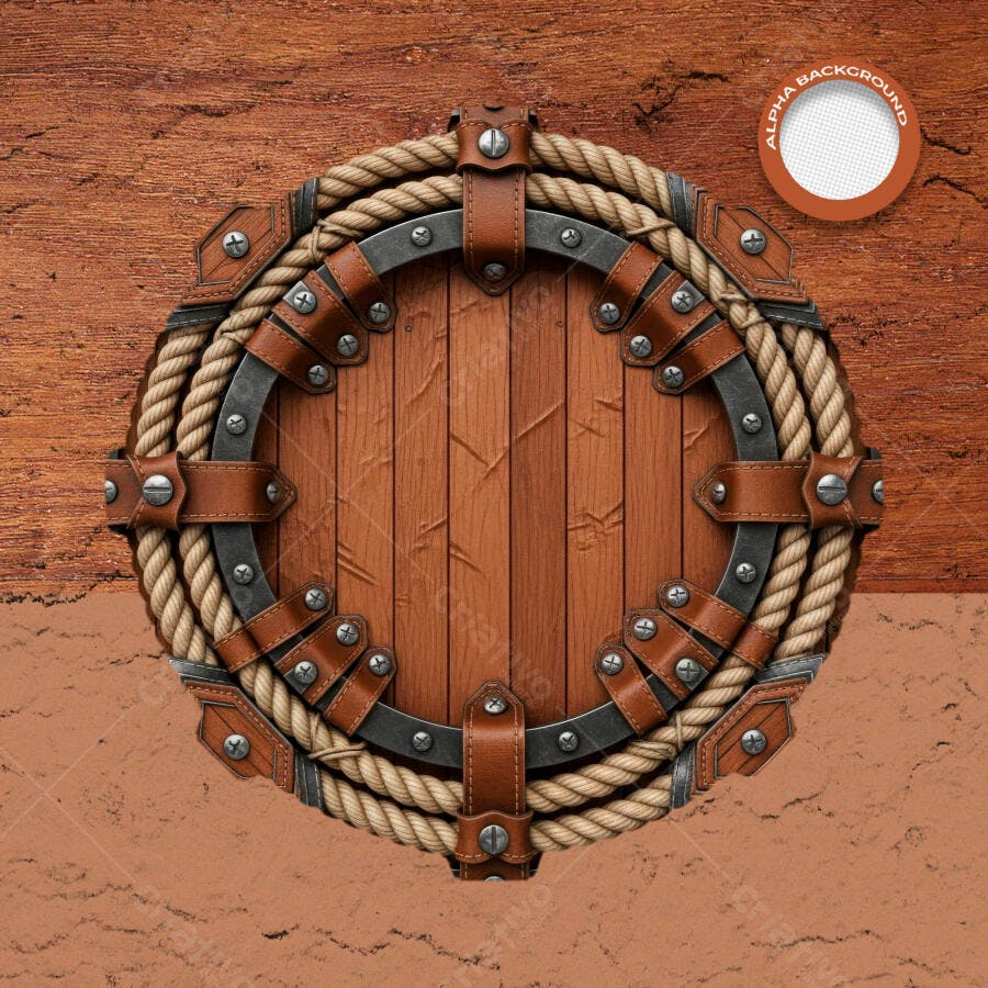 Painel Decorativo Rústico para Temas de Aventura PSD Editável