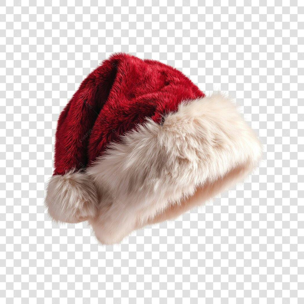 Elemento Gráfico Chapéu Papai Noel Natal Vermelho Branco PNG com fundo transparente