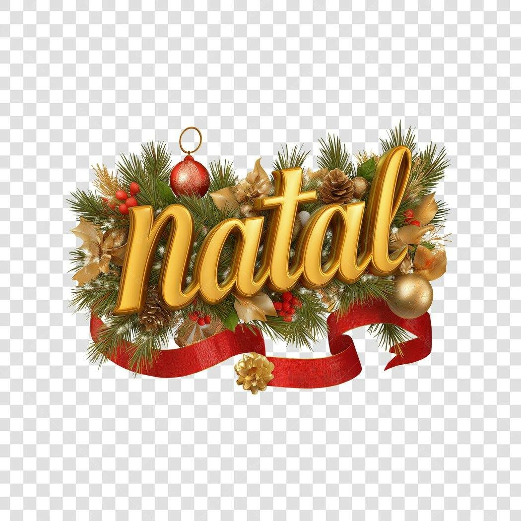 Saudação de Natal 25 de Dezembro Dourada com Folhagem PNG com fundo transparente