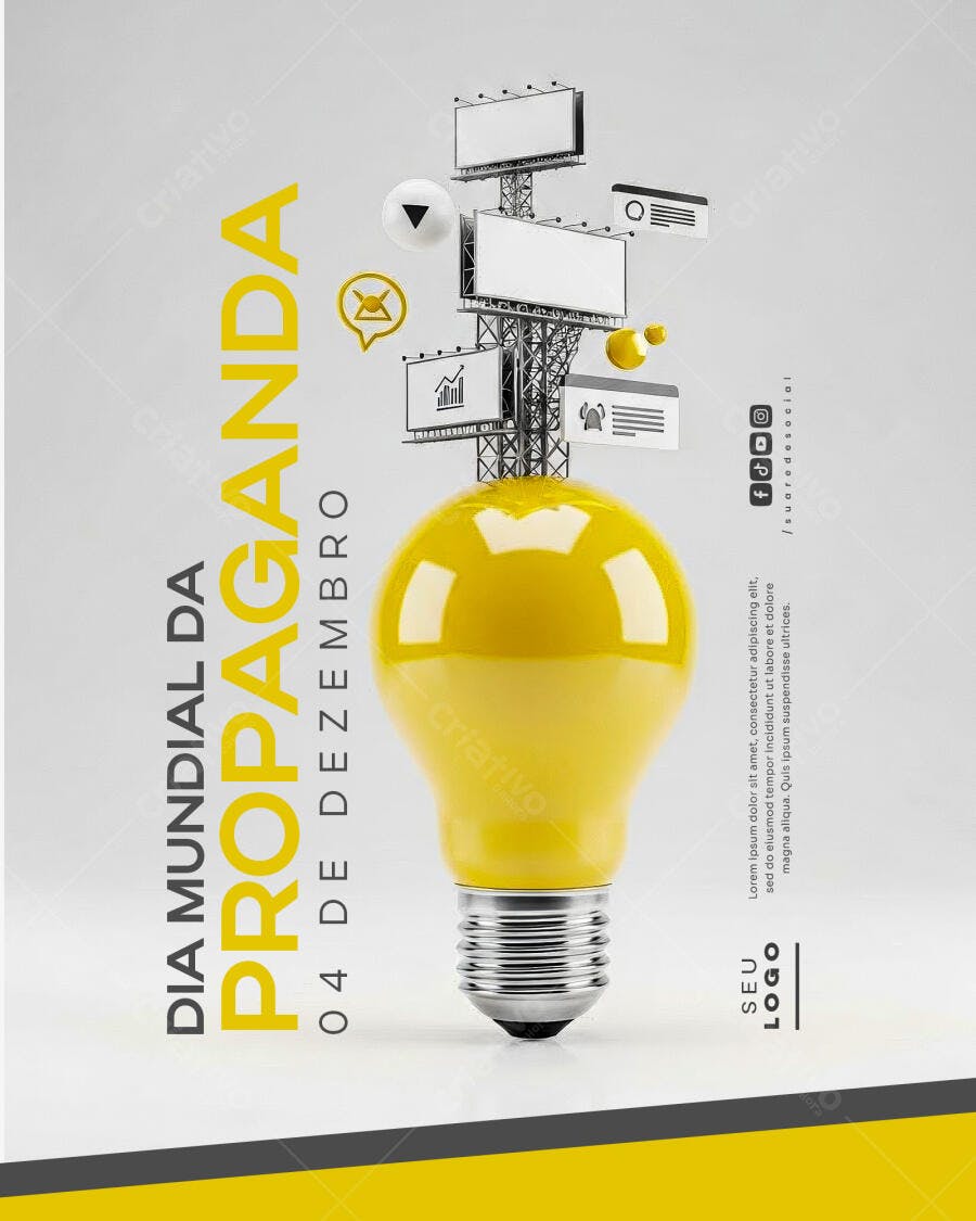 Flyer Dia Mundial da Propaganda PSD Editável