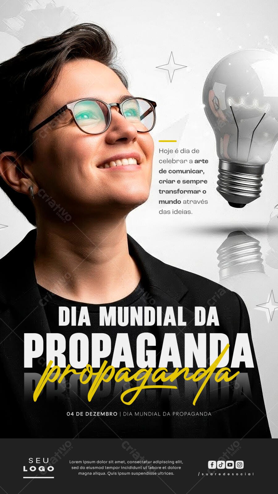 Flyer Dia Mundial da Propaganda e Criatividade PSD Editável