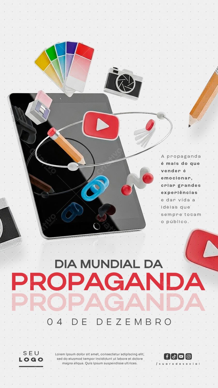 Post para Redes Sociais Dia da Propaganda Digital PSD Editável