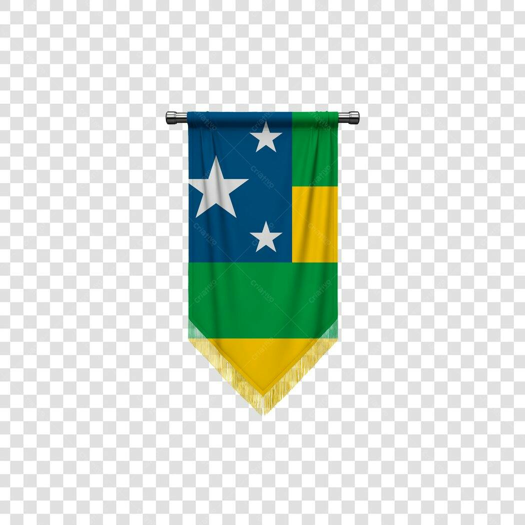 Flâmula Bandeira de Sergipe Brasil com Estrelas PNG com fundo transparente