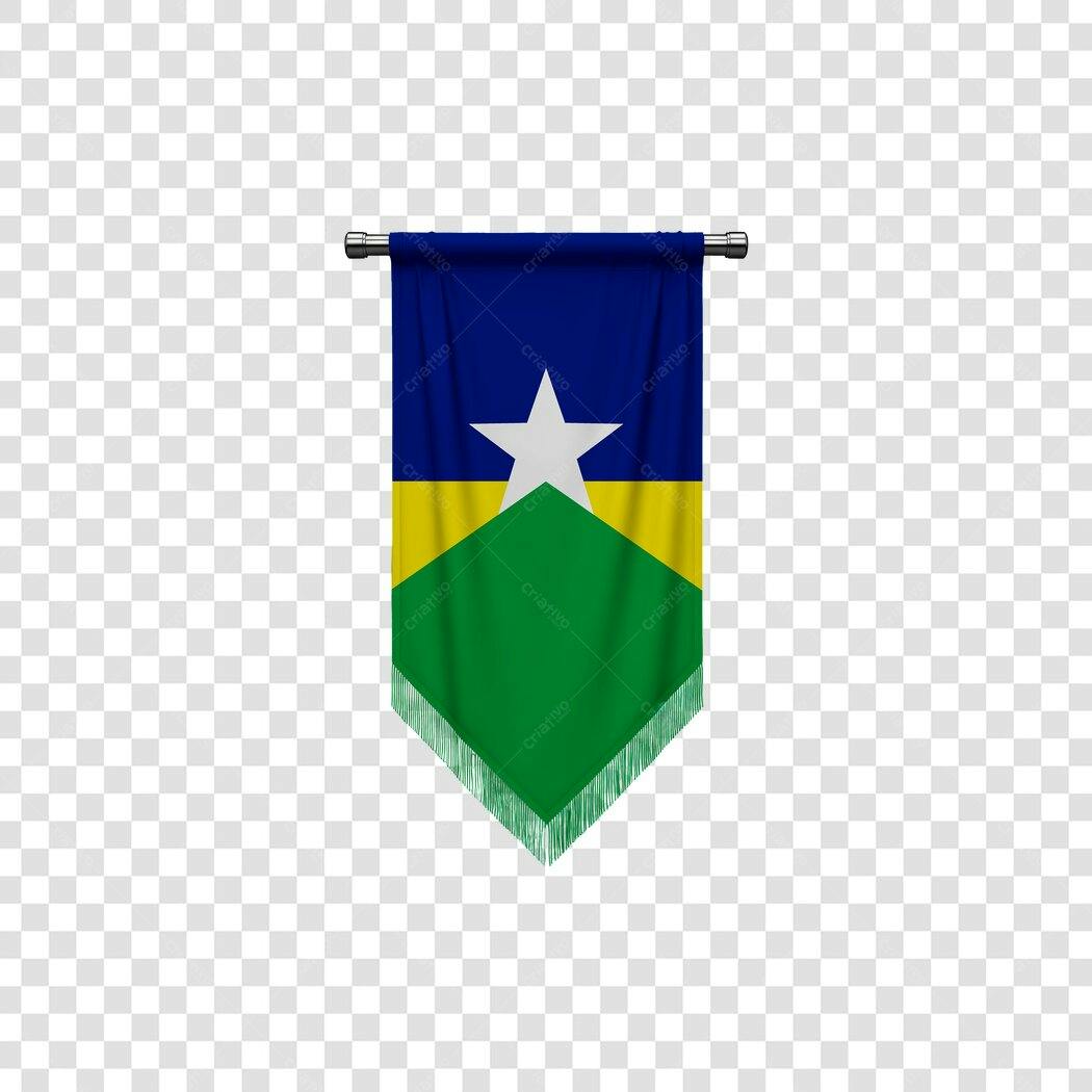 Bandeira Flâmula Roraima para Mídias Sociais PNG com fundo transparente