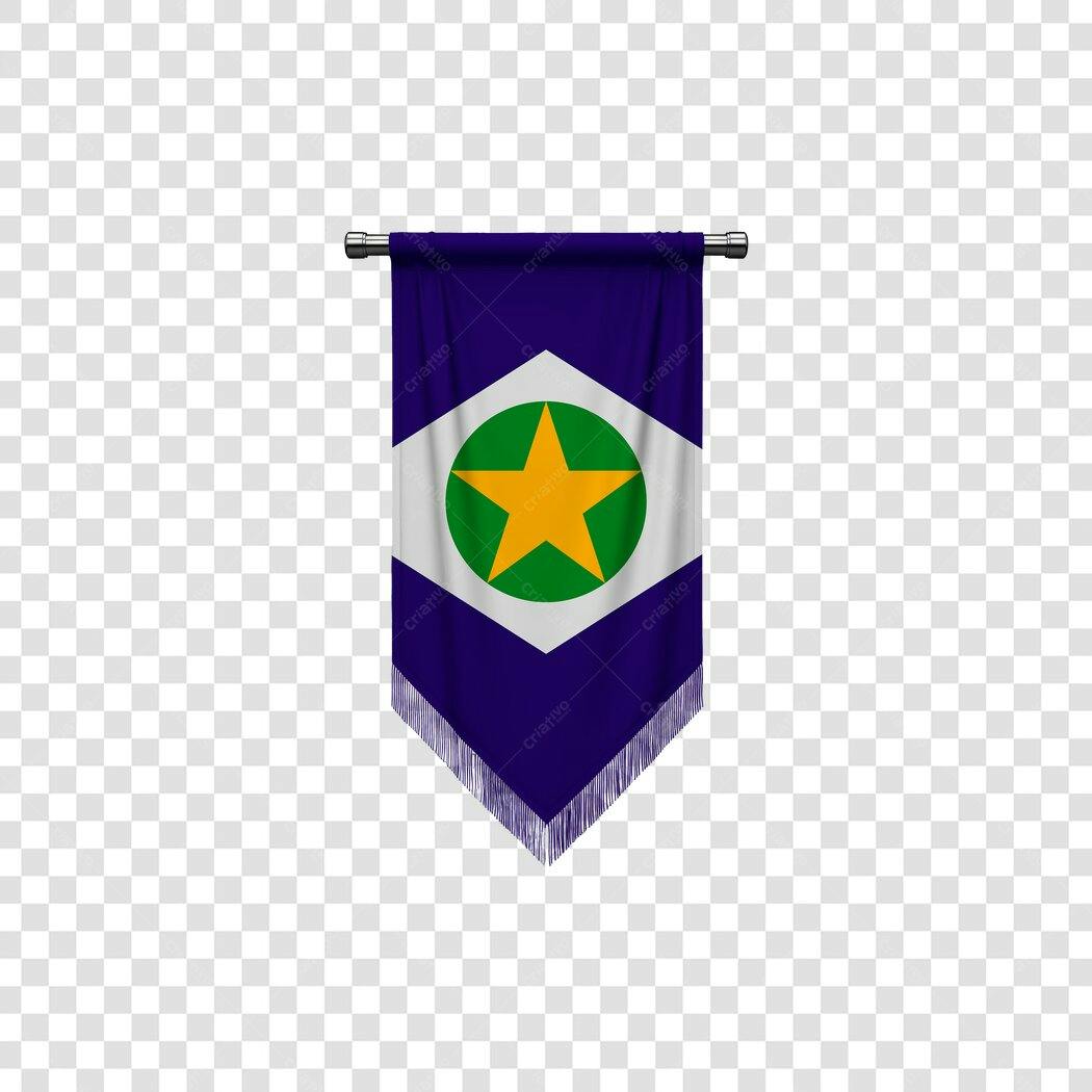 Flâmula Bandeira Mato Grosso do Sul PNG com fundo transparente