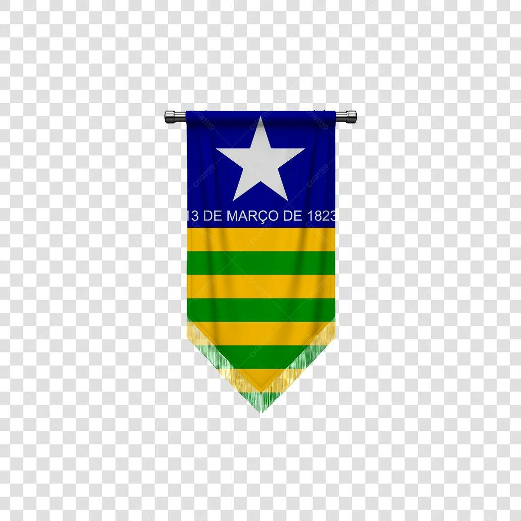 Bandeira do Piauí Dia 13 de Março de 1823 PNG com fundo transparente