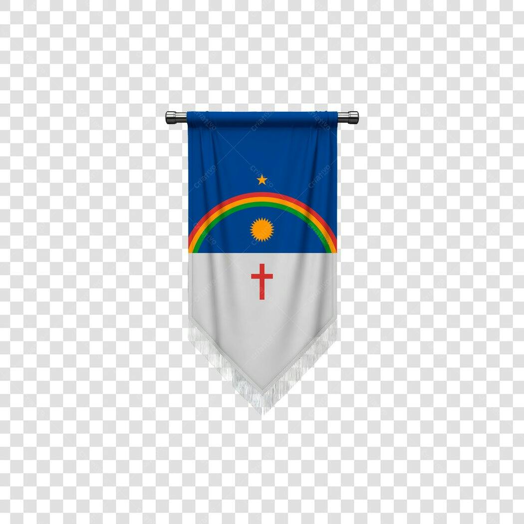 Flâmula Bandeira de Pernambuco Brasil PNG com fundo transparente