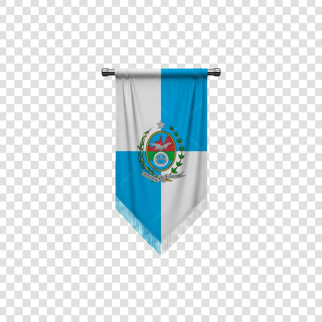 Flâmula Estado do Rio de Janeiro PNG com fundo transparente azul e branco