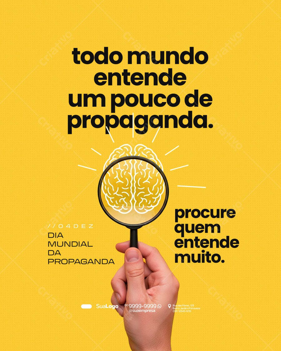 Flyer Dia Mundial da Propaganda PSD Editável