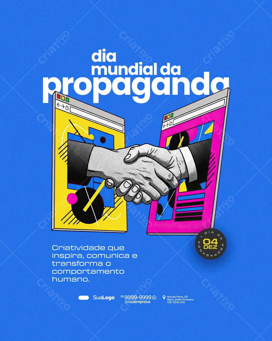 Flyer Dia Mundial da Propaganda Dezembro PSD Editável
