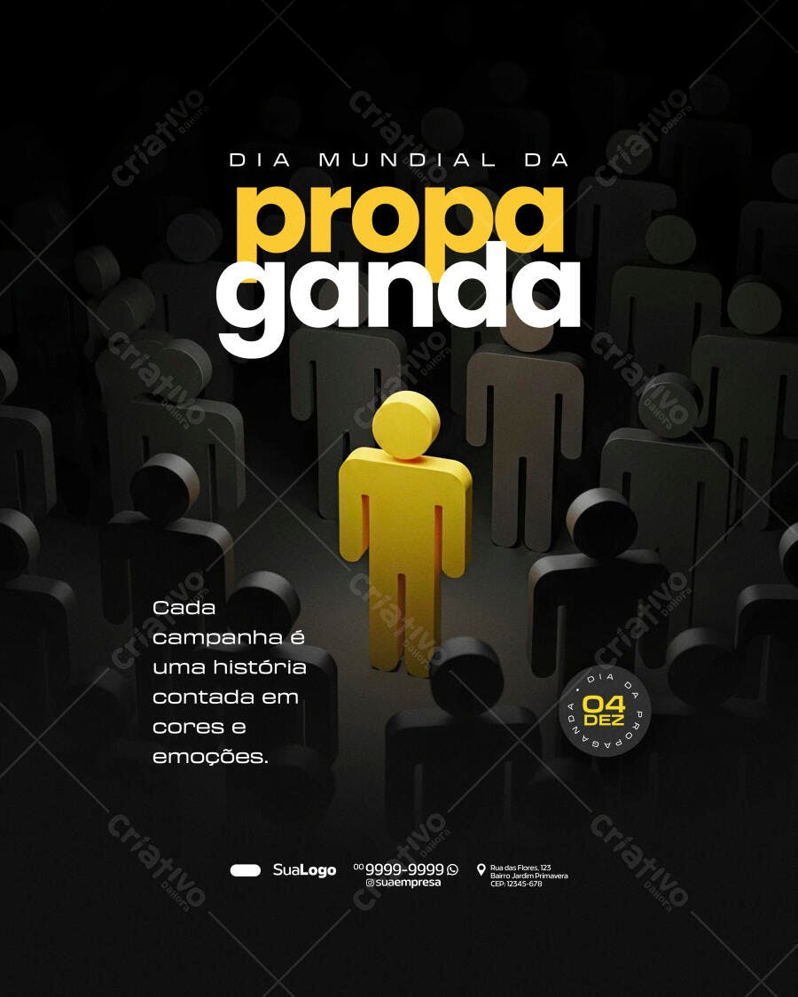 Post para Redes Sociais Dia Mundial da Propaganda PSD Editável