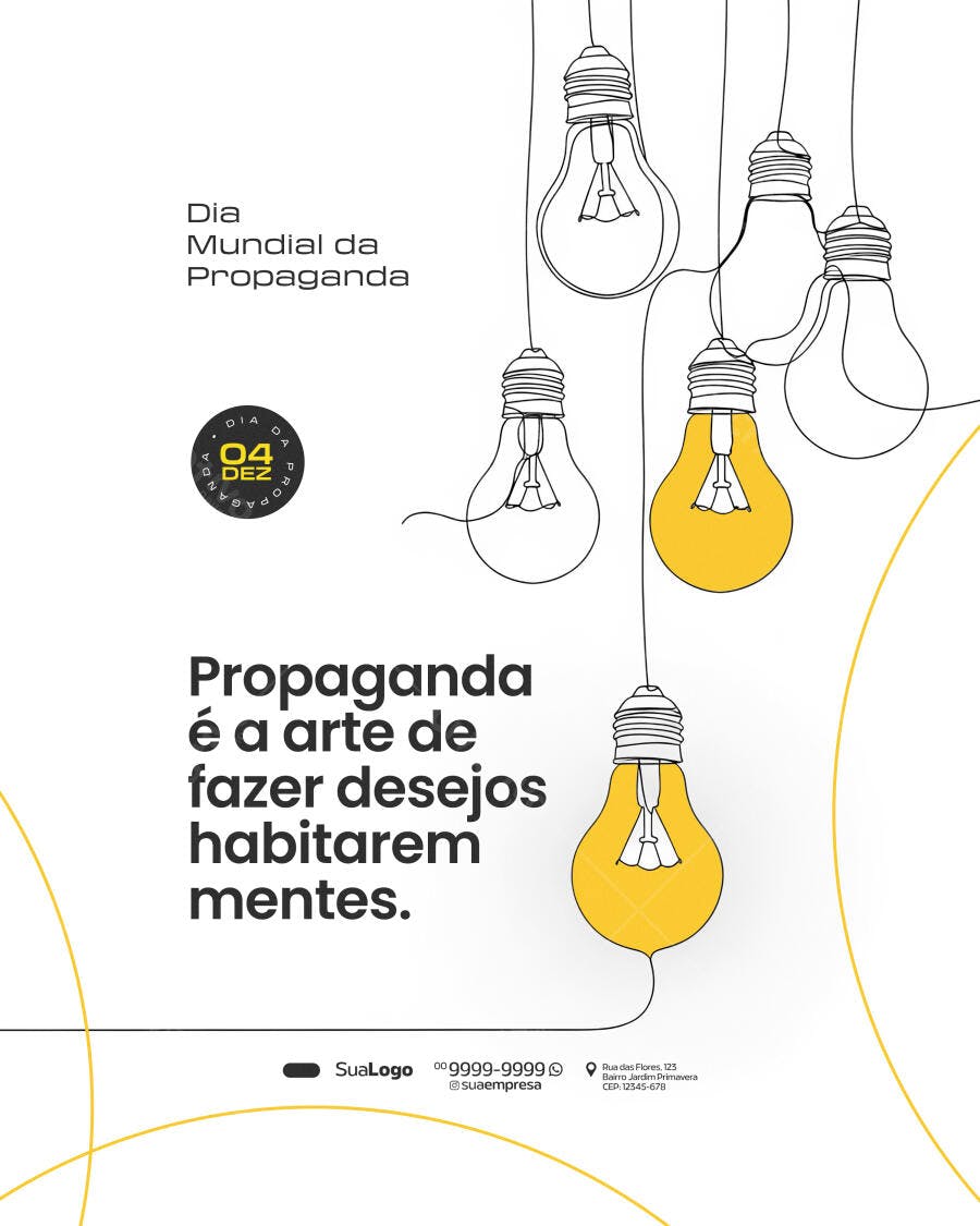 Flyer Dia Mundial da Propaganda PSD Editável