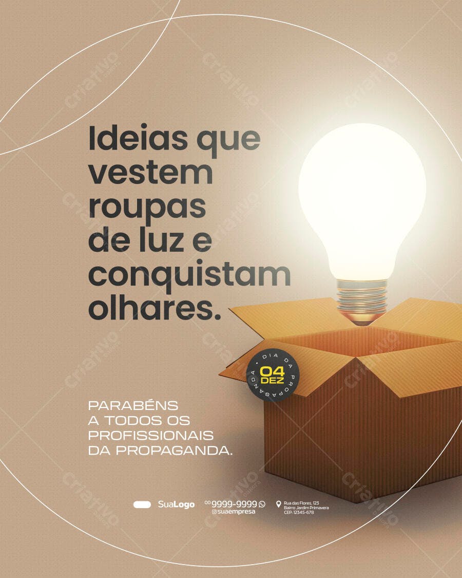 Flyer Dia da Propaganda Profissionais PSD Editável
