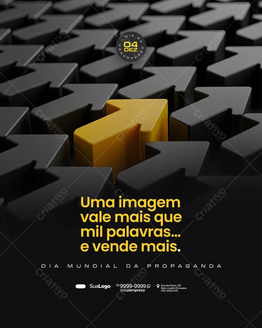 Flyer para o Dia Mundial da Propaganda PSD Editável