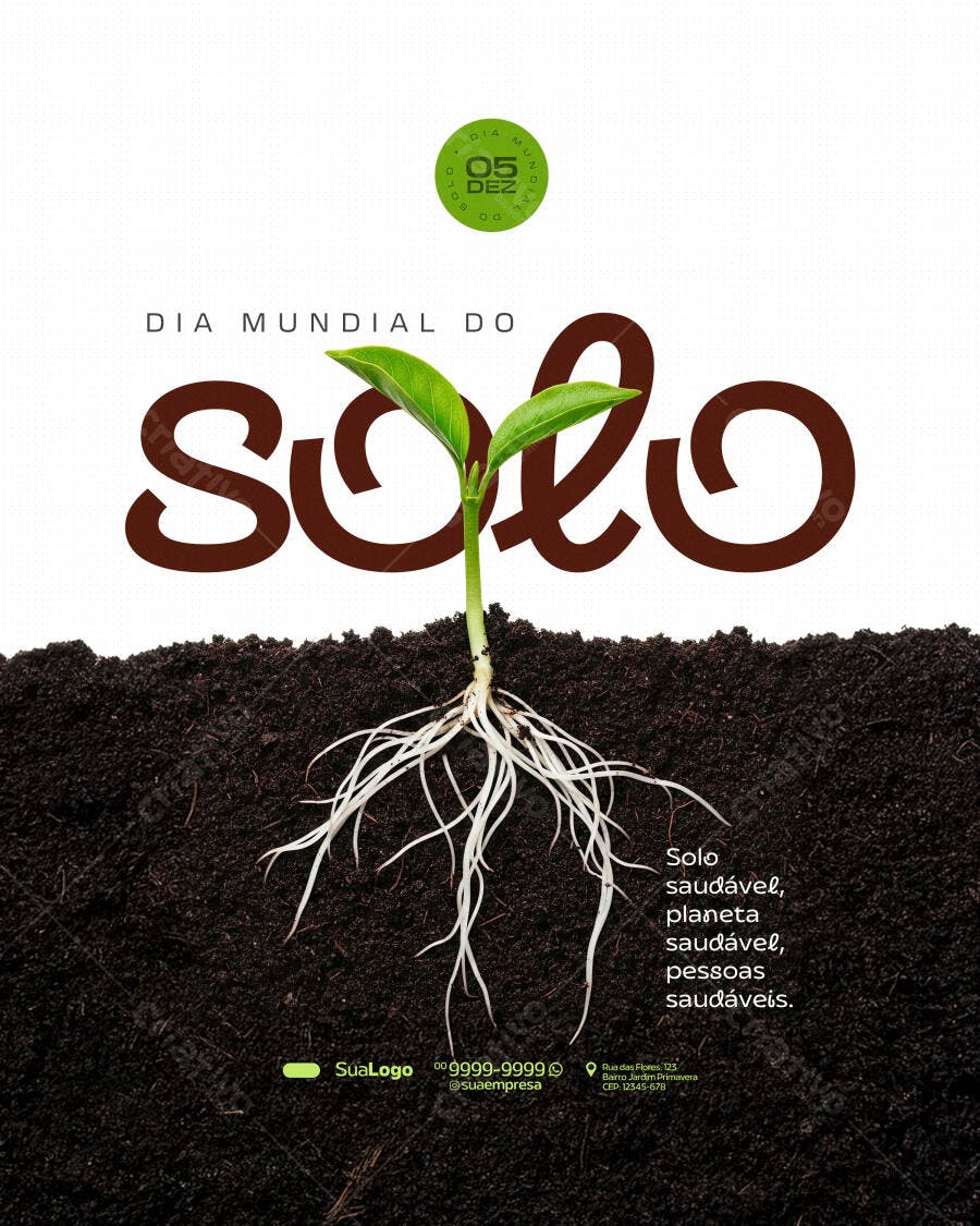 Flyer Dia Mundial do Solo PSD Editável