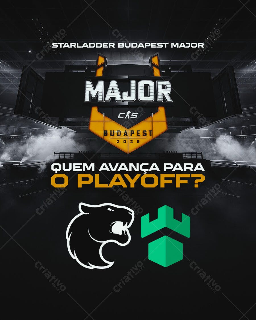 Flyer de Esports para StarLadder Budapest Major PSD Editável
