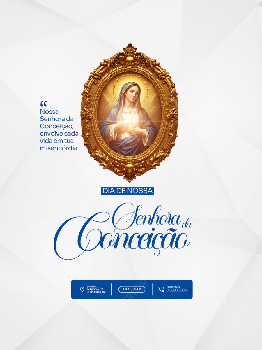 Flyer Dia de Nossa Senhora da Conceição PSD Editável