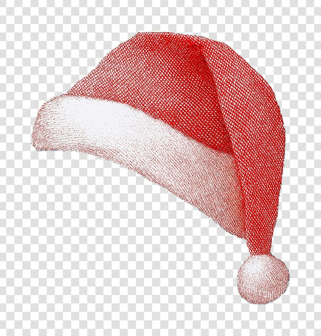 Ícone de Natal Gorro Papai Noel Vermelho Branco PNG com fundo transparente