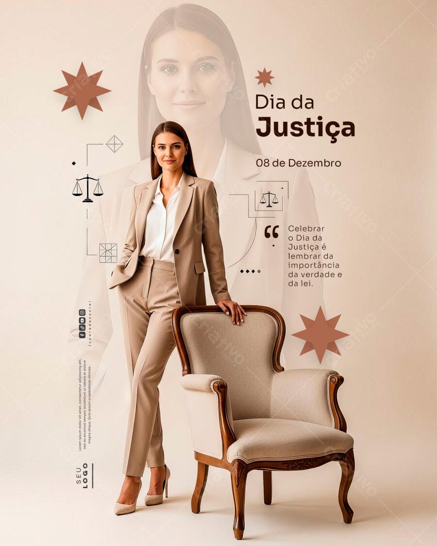Flyer Dia da Justiça PSD Editável