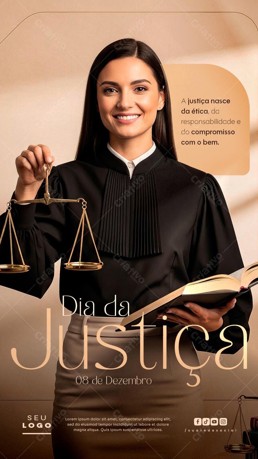 Flyer Dia da Justiça 08 de Dezembro PSD Editável