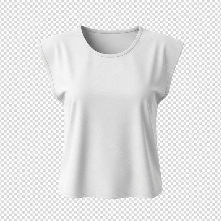 Mockup de Regata Feminina Branca para Branding de Moda PSD Editável