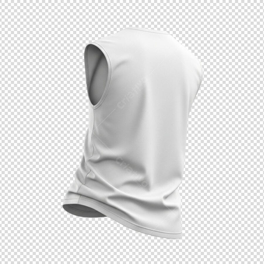 Camiseta Regata Branca Mockup para Estamparia PSD Editável