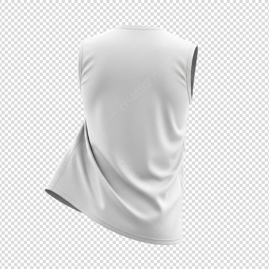 Mockup de Regata Branca para Design de Moda PSD Editável