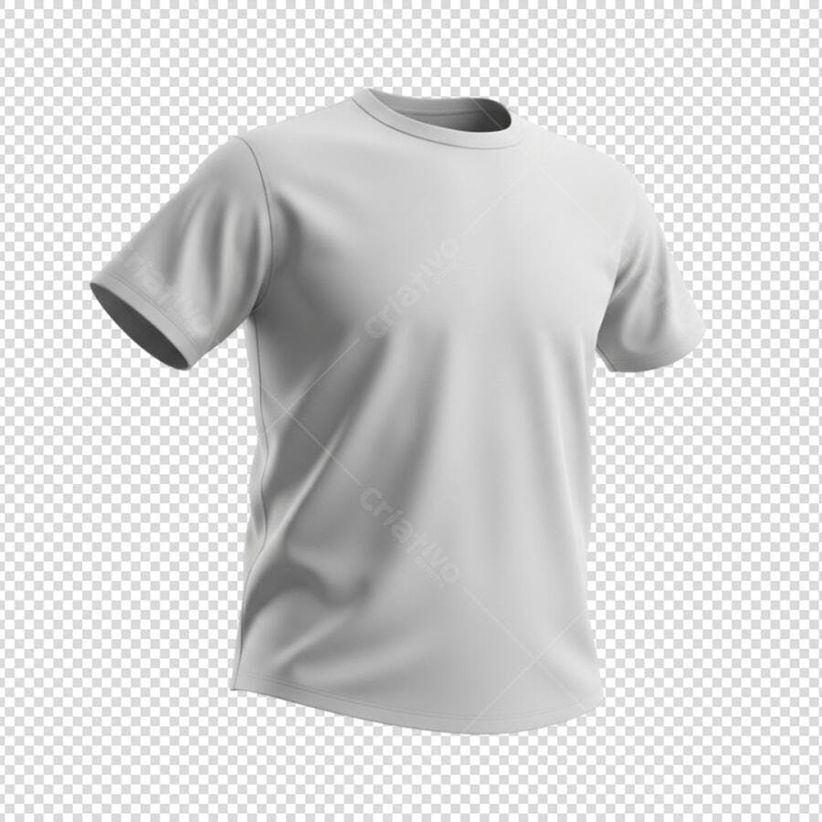 Mockup de Camiseta Branca Lisa para Design de Estampas PSD Editável