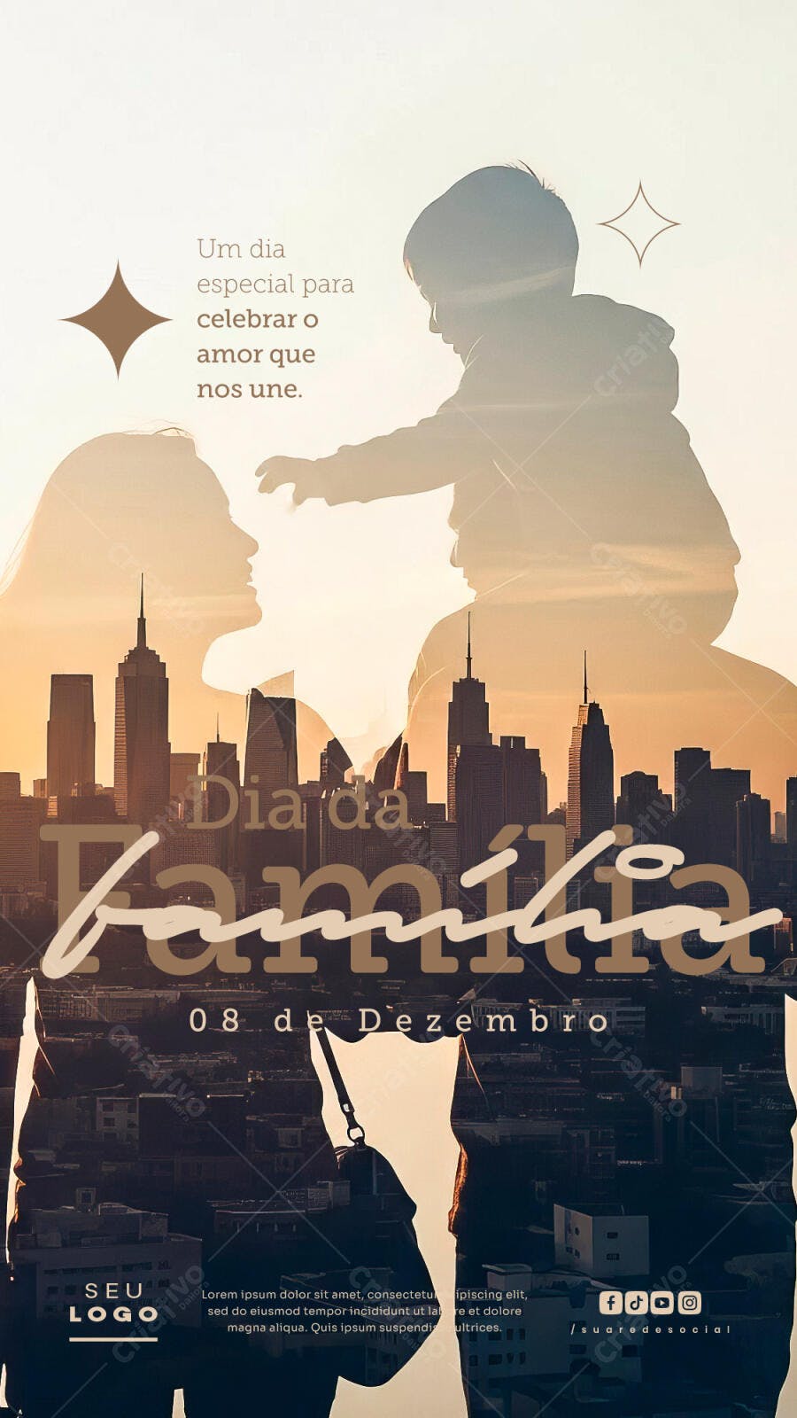 Flyer Dia da Família PSD Editável