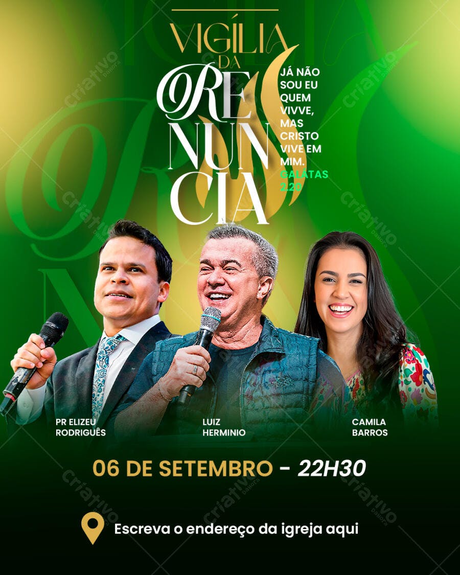 Flyer para Vigília da Renúncia PSD Editável