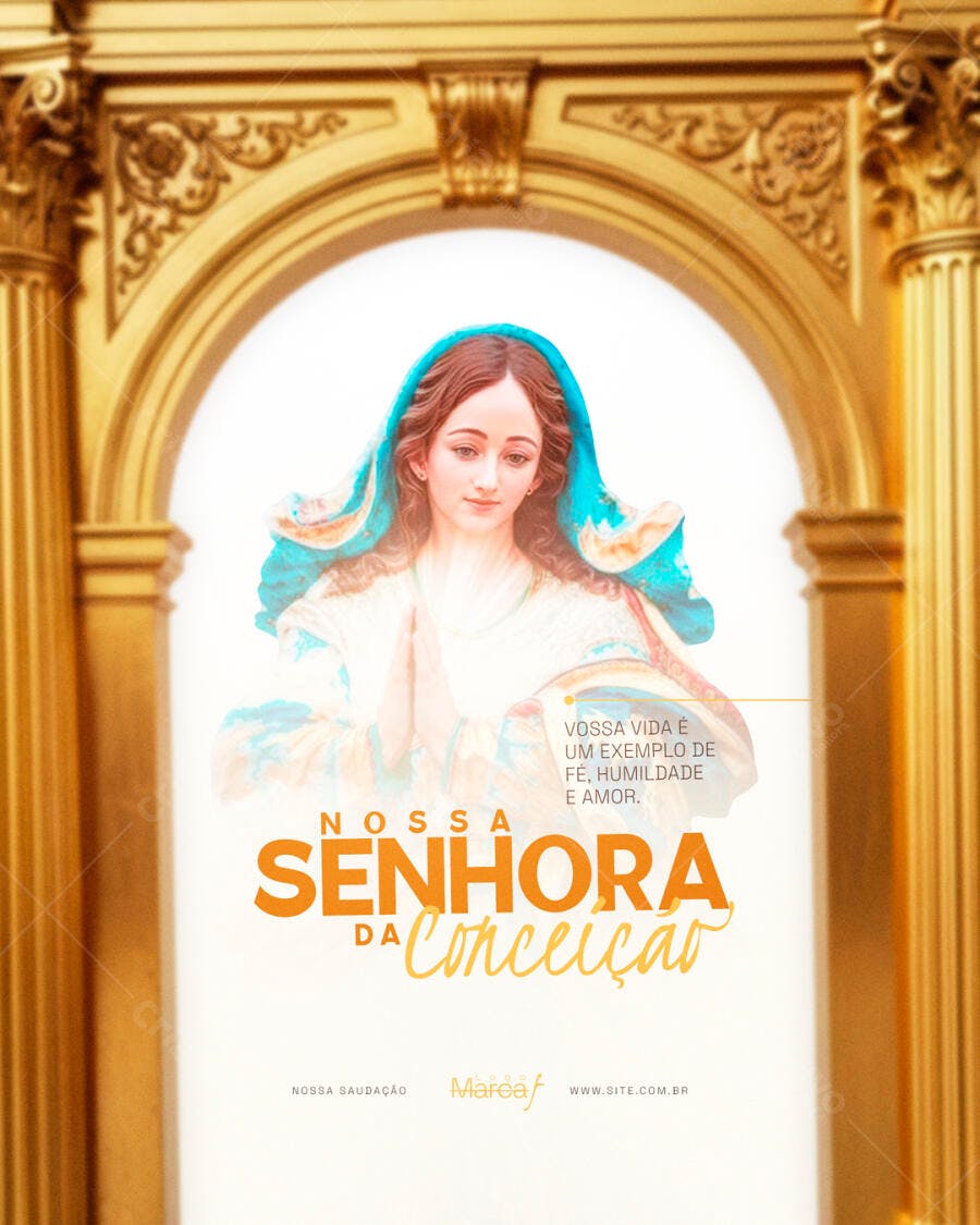 Flyer Nossa Senhora da Conceição PSD Editável