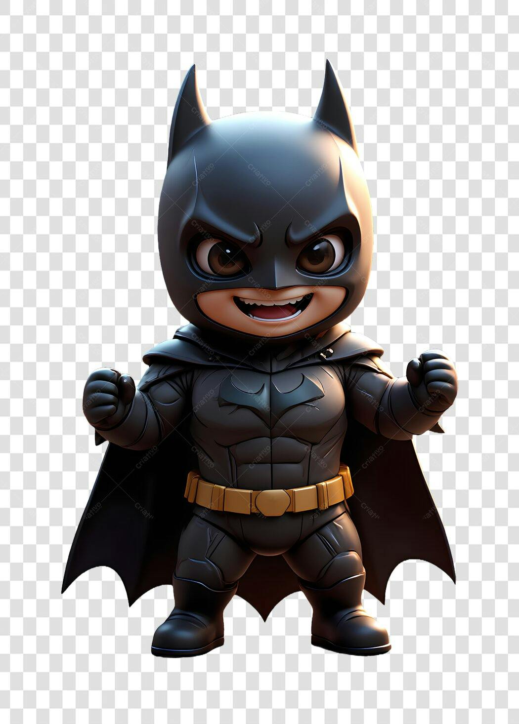 Avatar 3D Batman em PNG Sem Fundo para Composições Profissionais