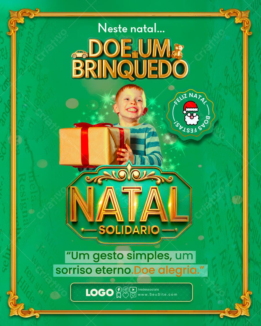 Post para Campanha Natalina de Brinquedos PSD Editável