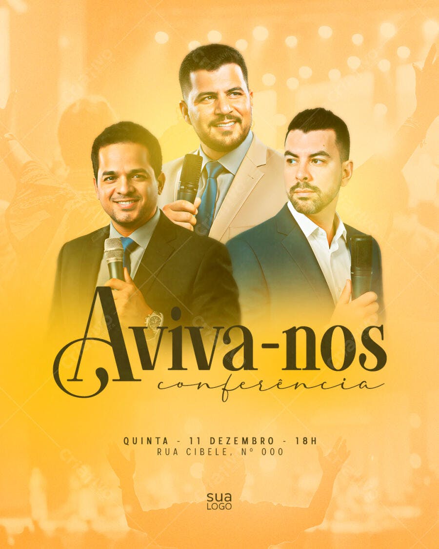 Flyer Conferência Aviva-nos PSD Editável