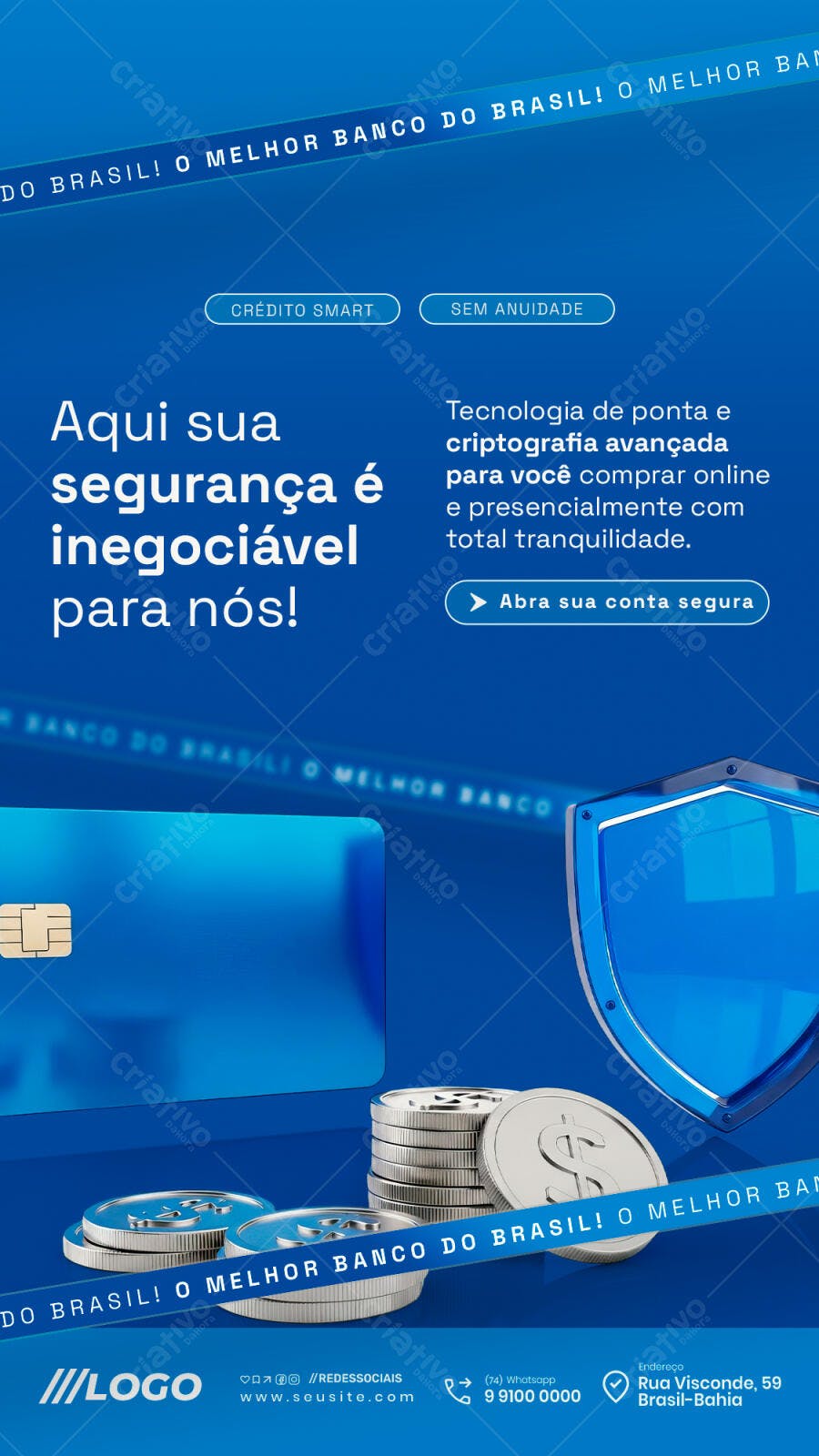 Flyer Digital para Banco Tecnologia e Crédito Smart PSD Editável