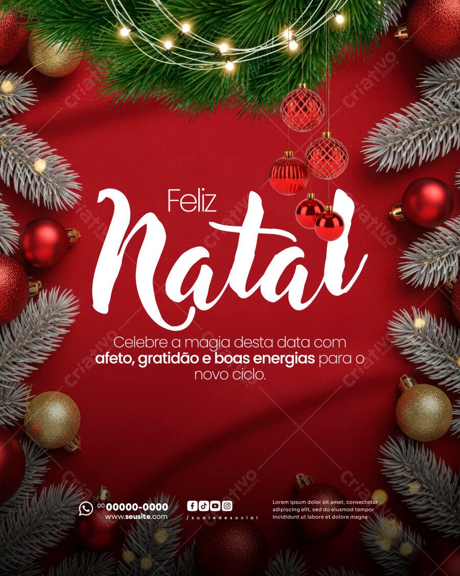 Flyer Natalino Feliz Natal PSD Editável