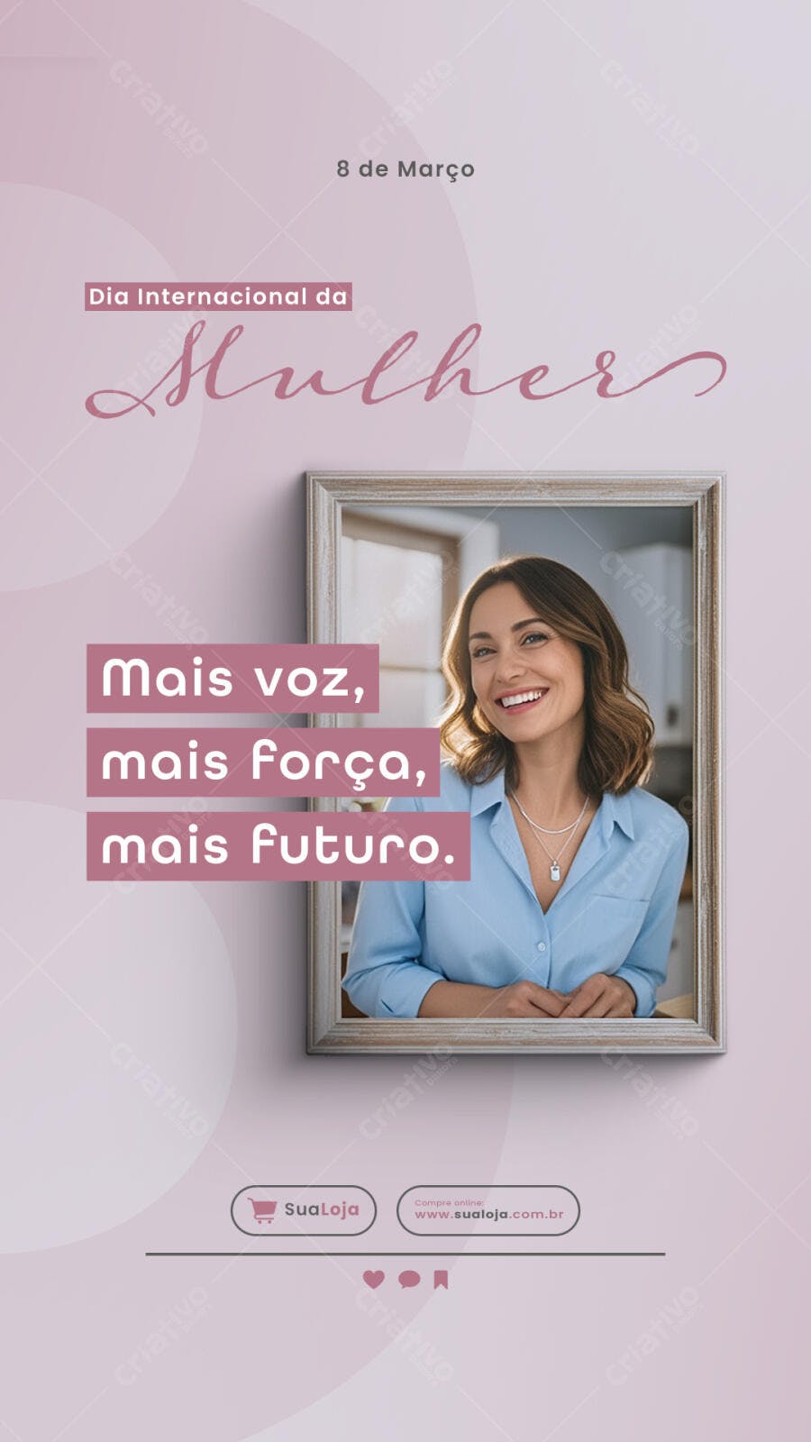 Story Instagram Dia Internacional da Mulher PSD Editável