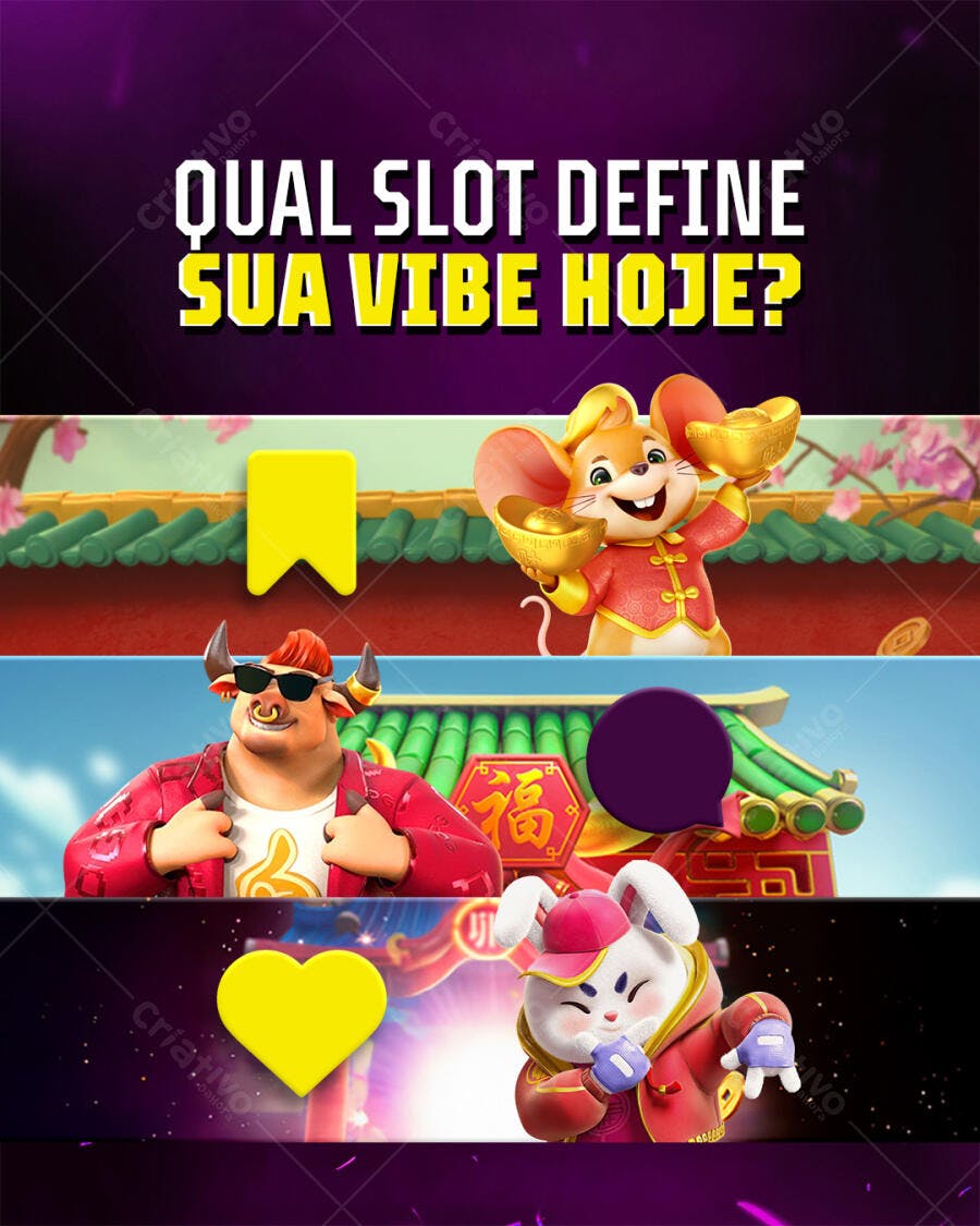 Post para Jogo de Slot Qual Slot Define Sua Vibe Hoje PSD Editável