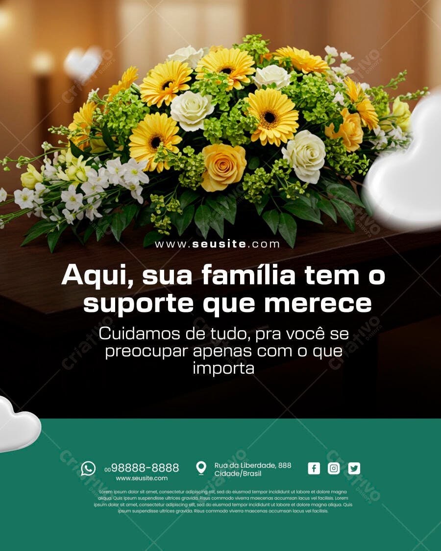 Flyer para Serviço de Apoio Familiar PSD Editável