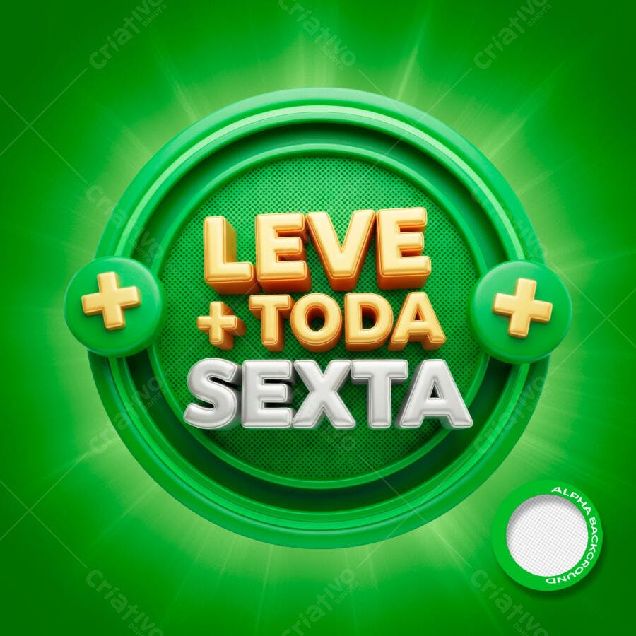 Post para Redes Sociais Leve Mais Toda Sexta PSD Editável
