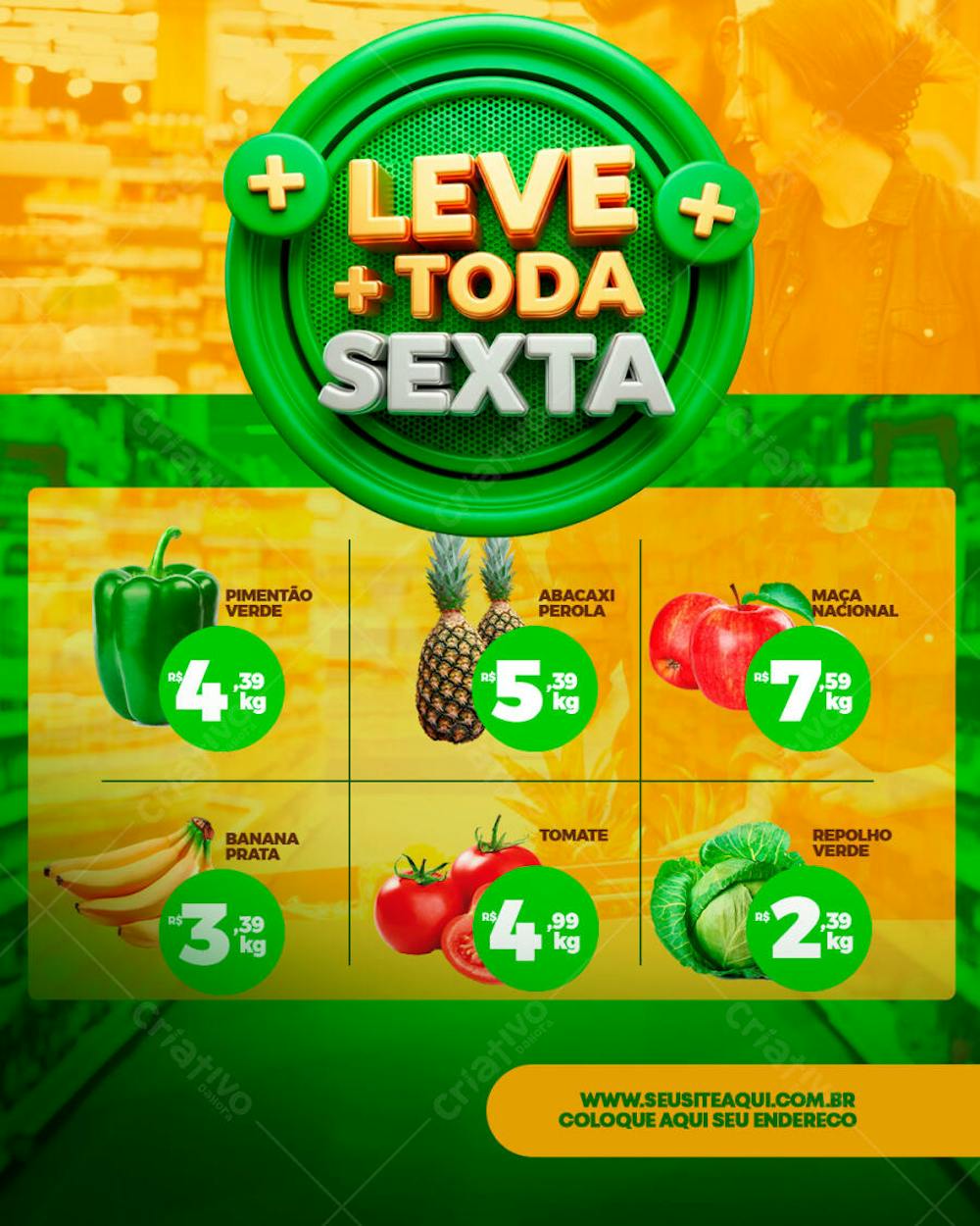 Flyer para Promoção Leve Toda Sexta PSD Editável | PSD Premium [download]