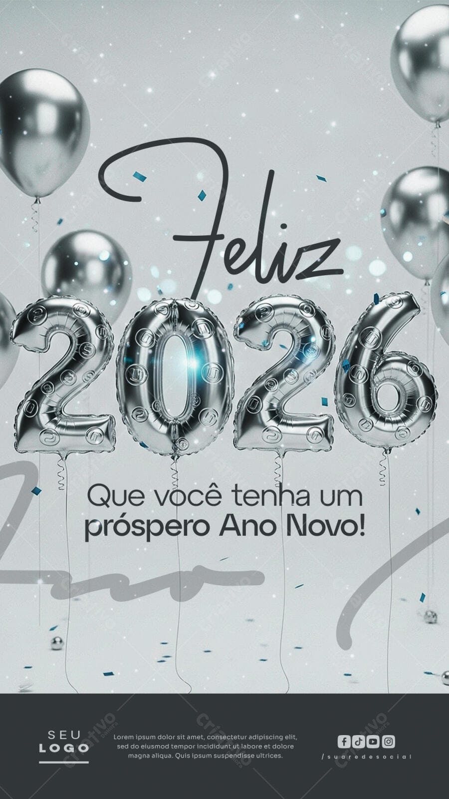 Story Feliz Ano Novo 2026 PSD Editável