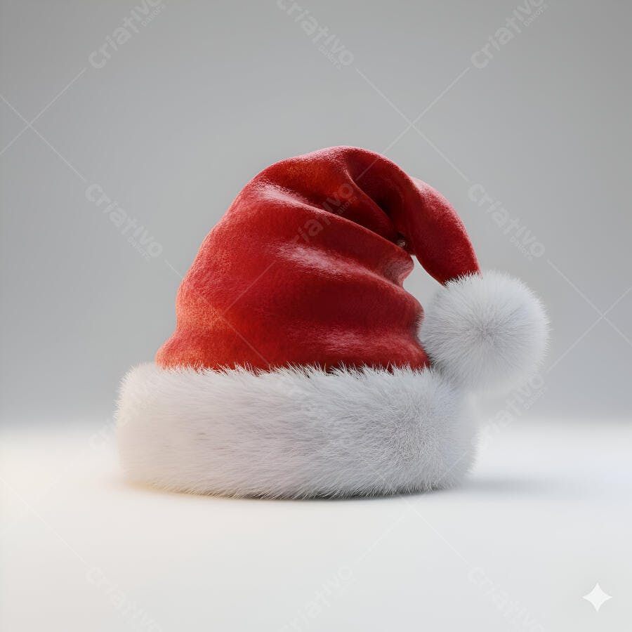 Gorro de Papai Noel vermelho e branco para celebração de Natal