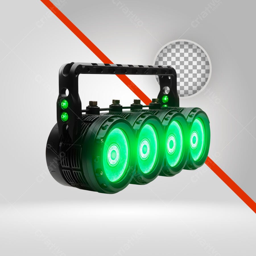Iluminação de Palco Verde Neon para Eventos PNG com fundo transparente
