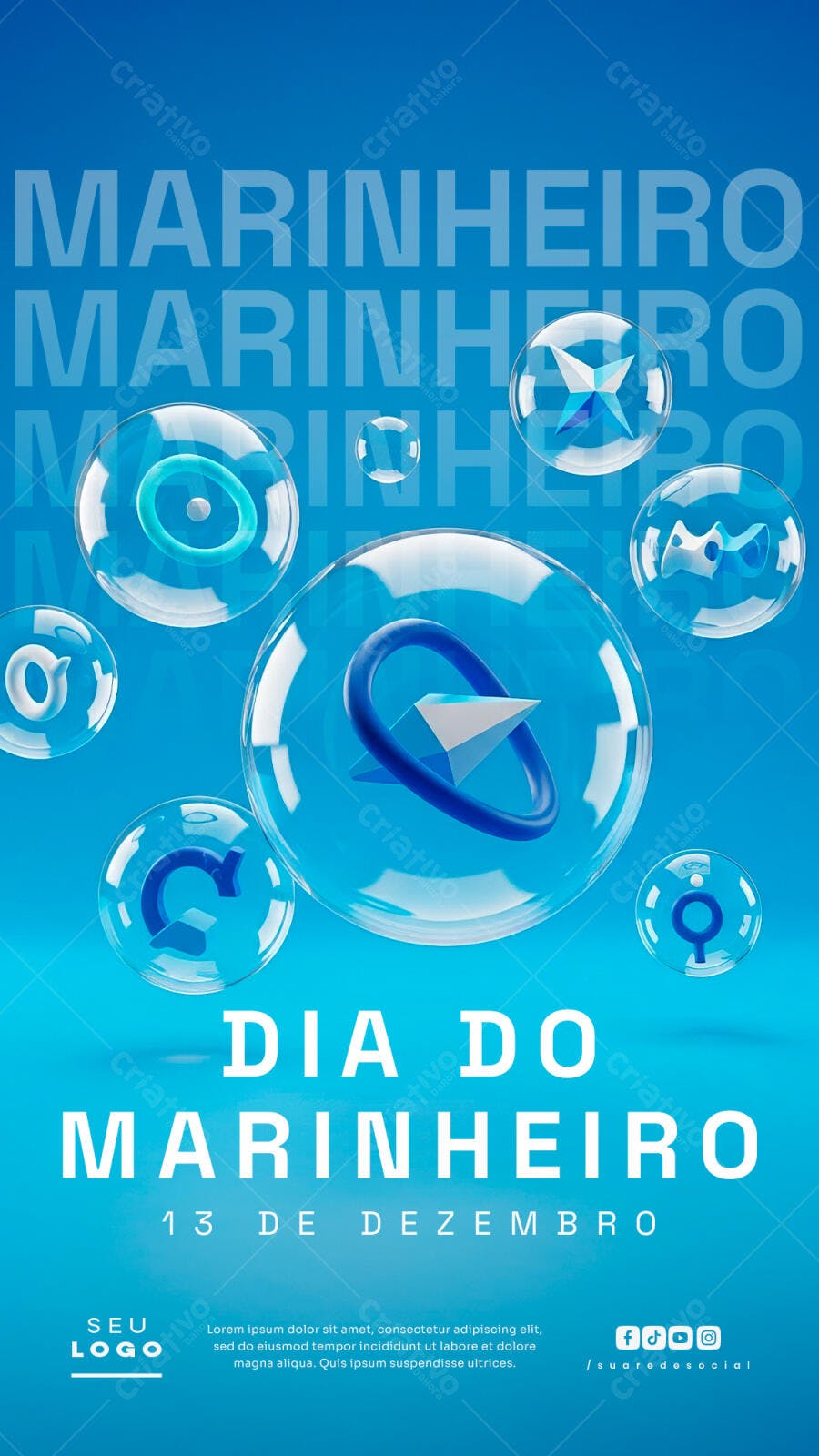 Flyer Dia do Marinheiro PSD Editável