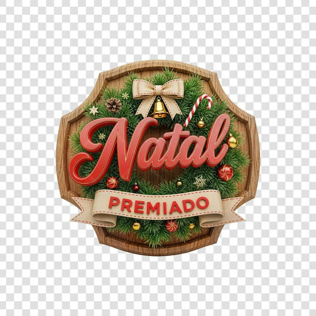 Selo Decorativo Natal Premiado 25 de Dezembro PNG com fundo transparente